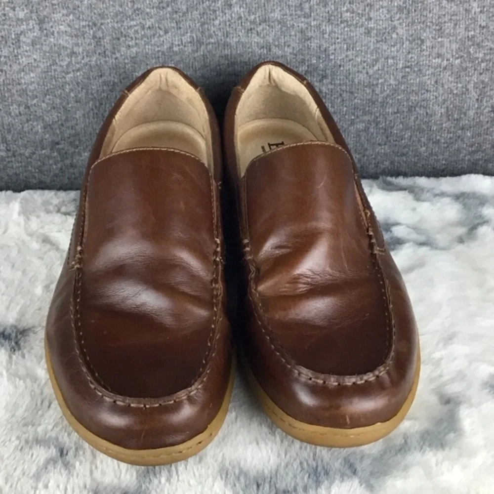 Born Men's Brown Leather Brompton II Loafers‎ Slip Ons Size 13M